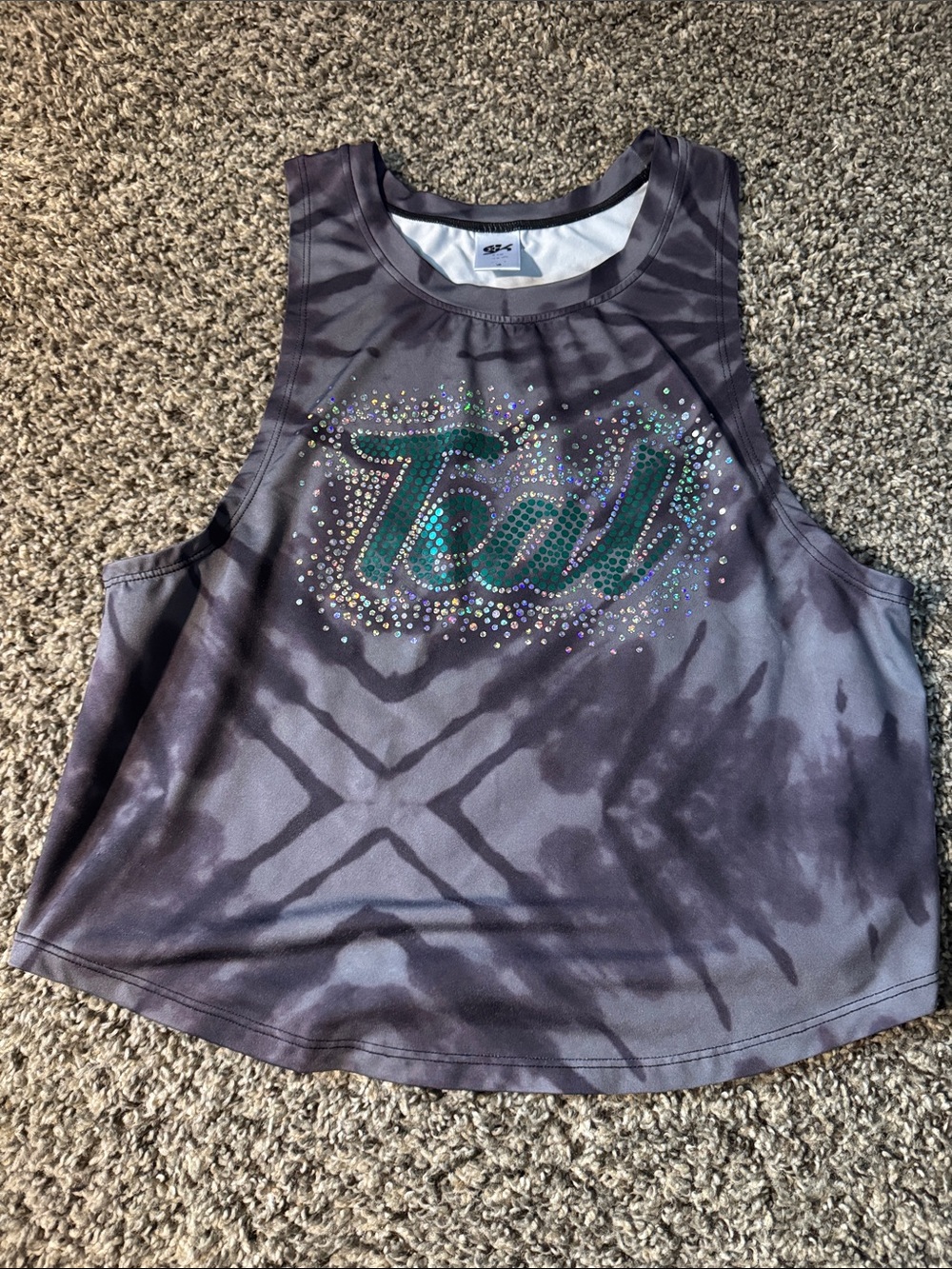 GK Purple and Black Athletic Tee with Branded Neck Tag